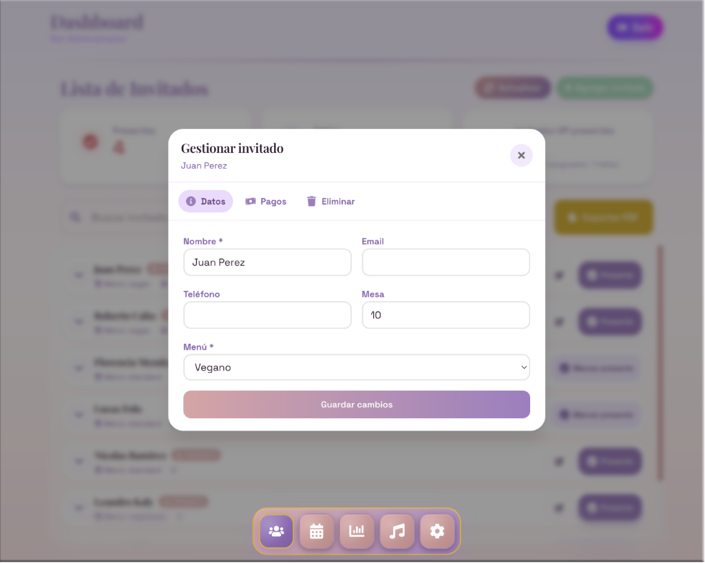Invitados bajo Control